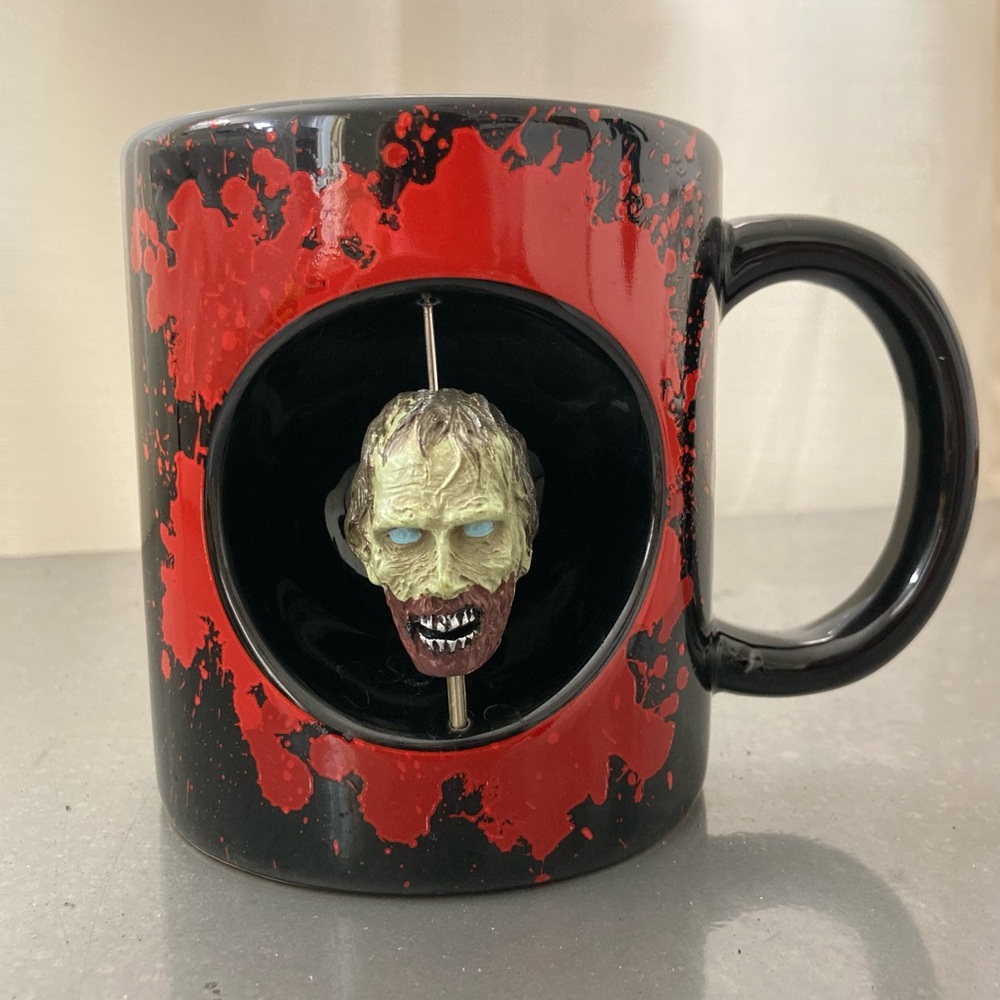 THE WALKING DEAD Zombie Head MUG Black and Red